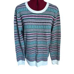 Talbots Women’s Size Large Lambs Wool Blend Fair‎ Aisle Sweater